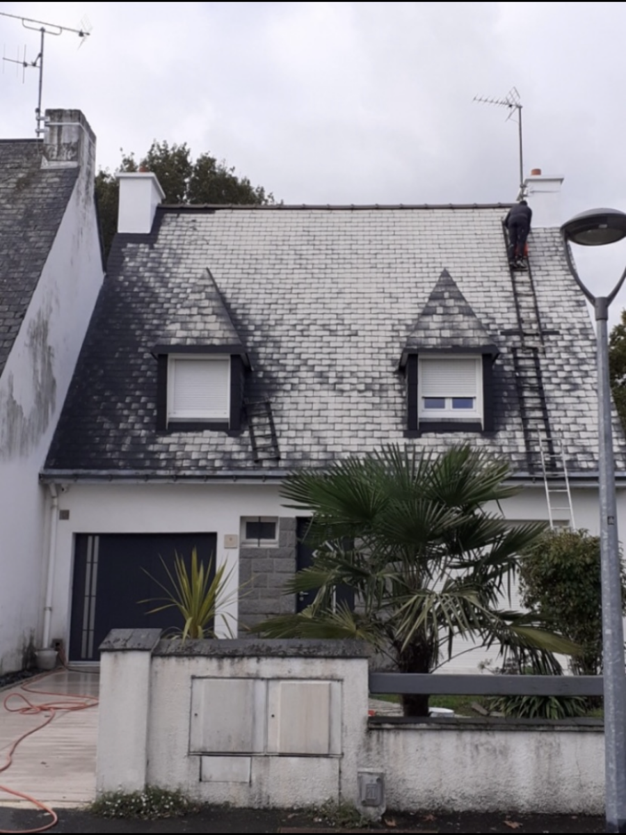 Peinture sur toiture ardoise 